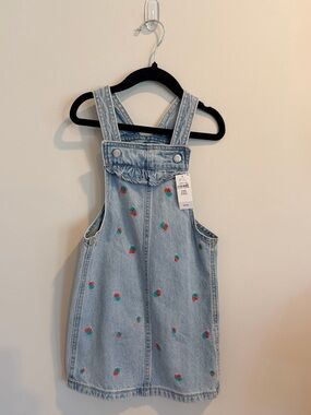 Gap Kids Denim Overall Dress – Cherry Embroidery